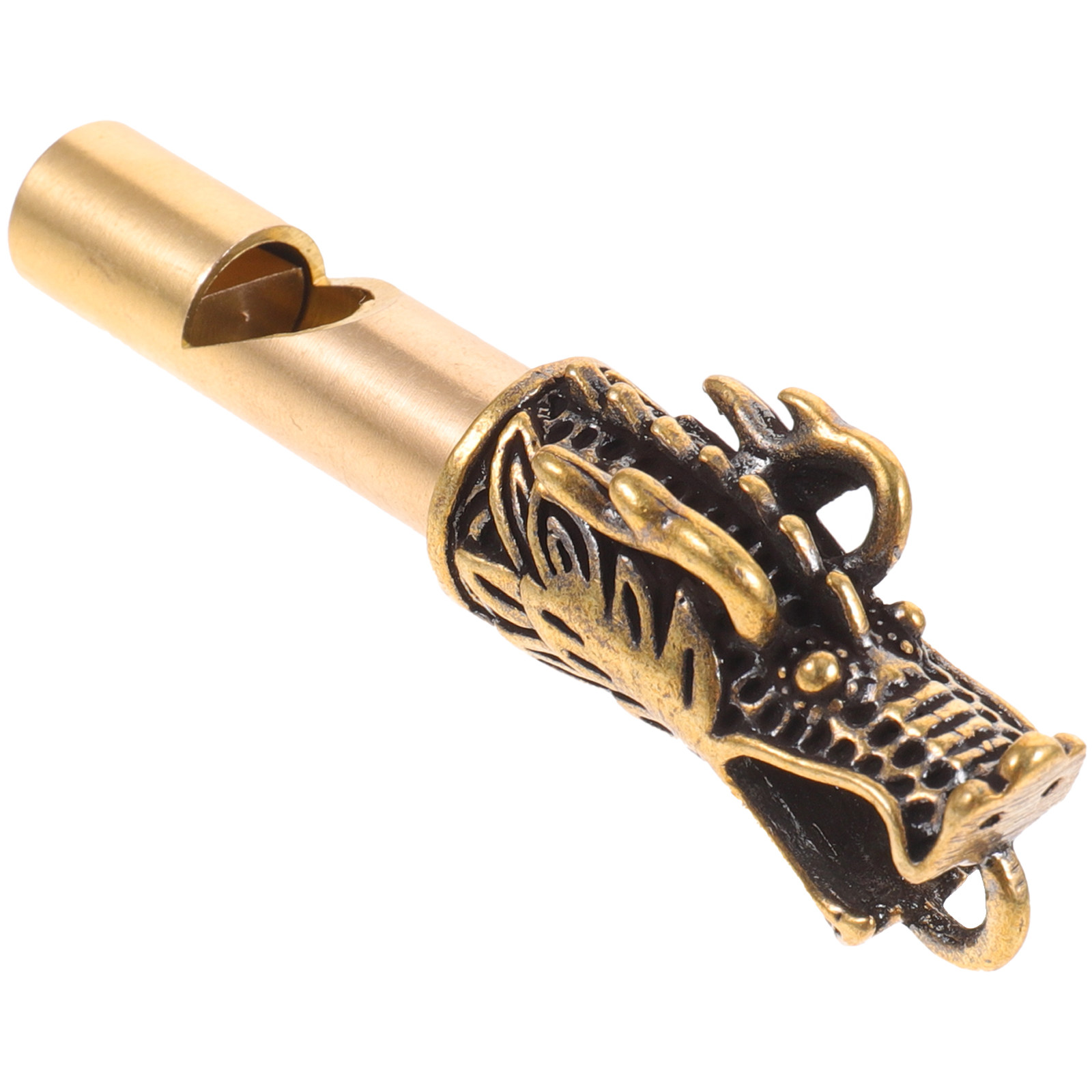 Emergency Whistle Loud - Delicate Brass Whistle Keychain with Animal