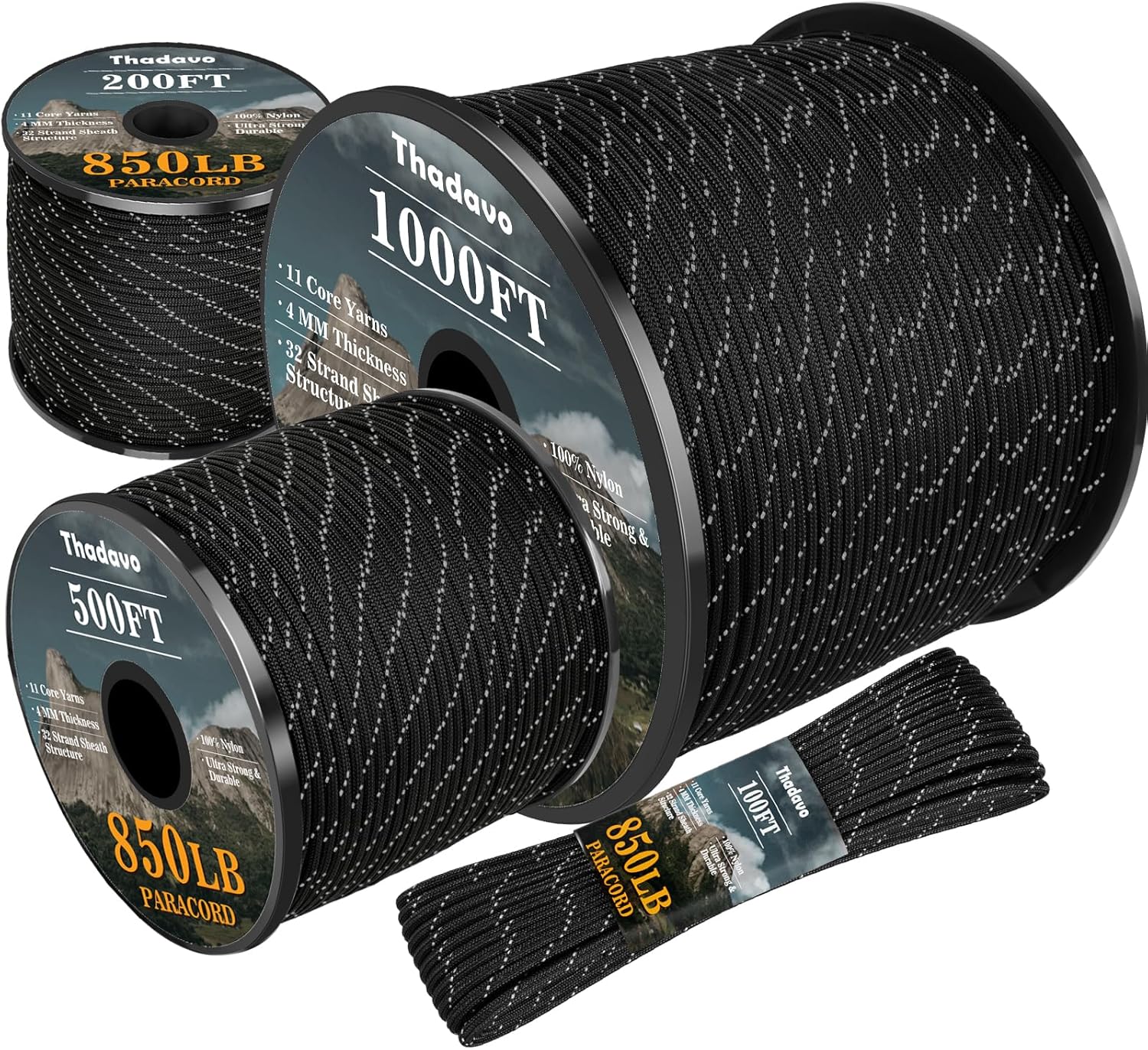 850lb Reflective Paracord Rope - Para Cord 1000Ft 리뷰 및 가격