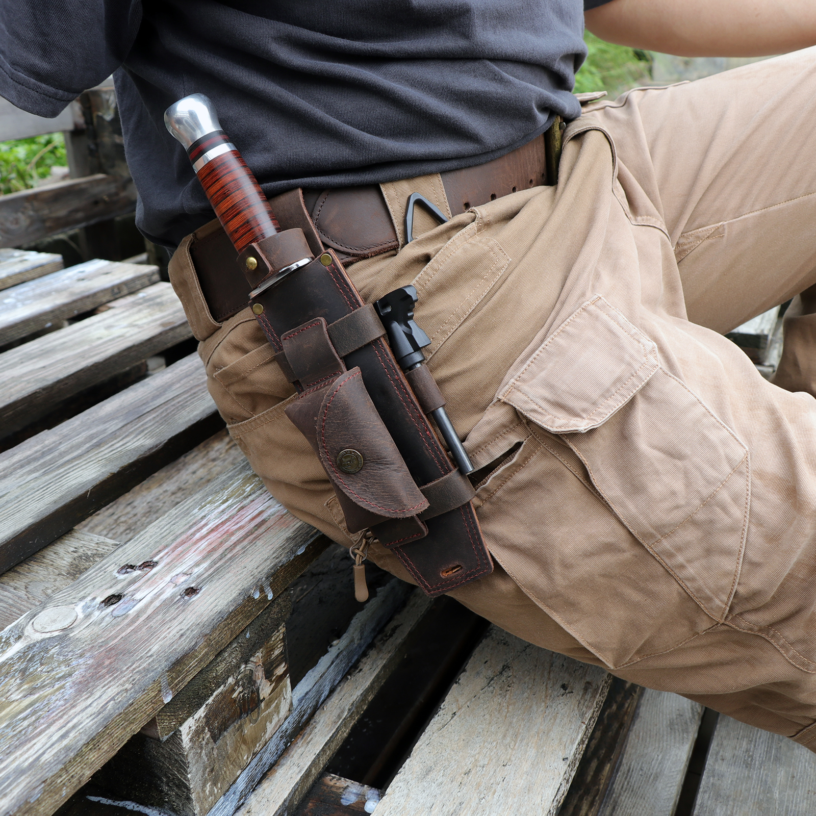 Tourbon Camping Leather thKnif - Bushcraft Knife Fixed 리뷰 및 가격