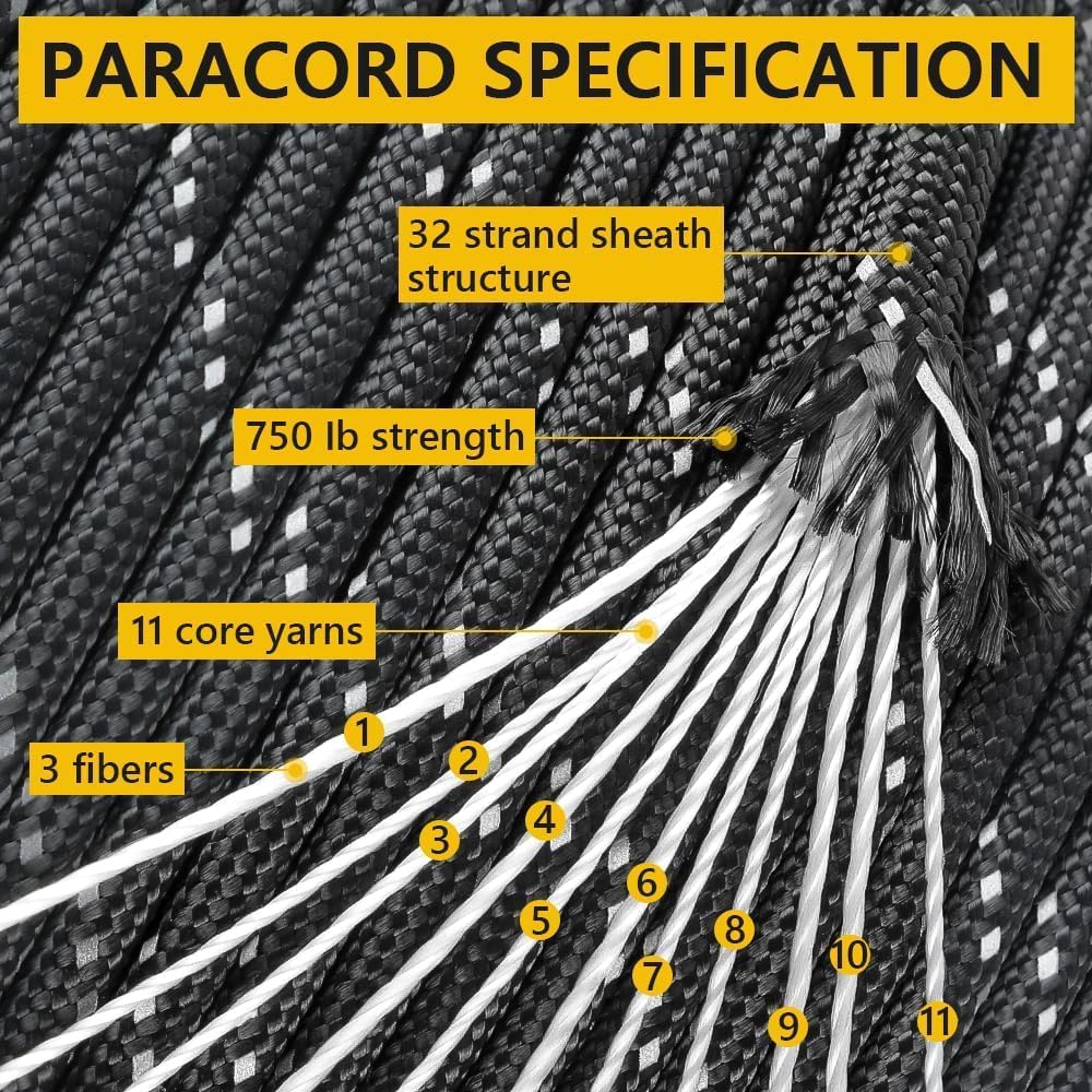 750lb Reflective Paracord Rope - Para Cord 1000Ft 리뷰 및 가격