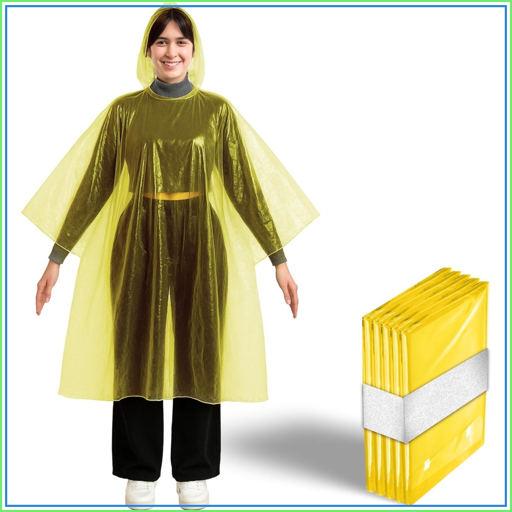 Disposable Yellow Rain Ponchos - Emergency Poncho Rain 리뷰 및 가격