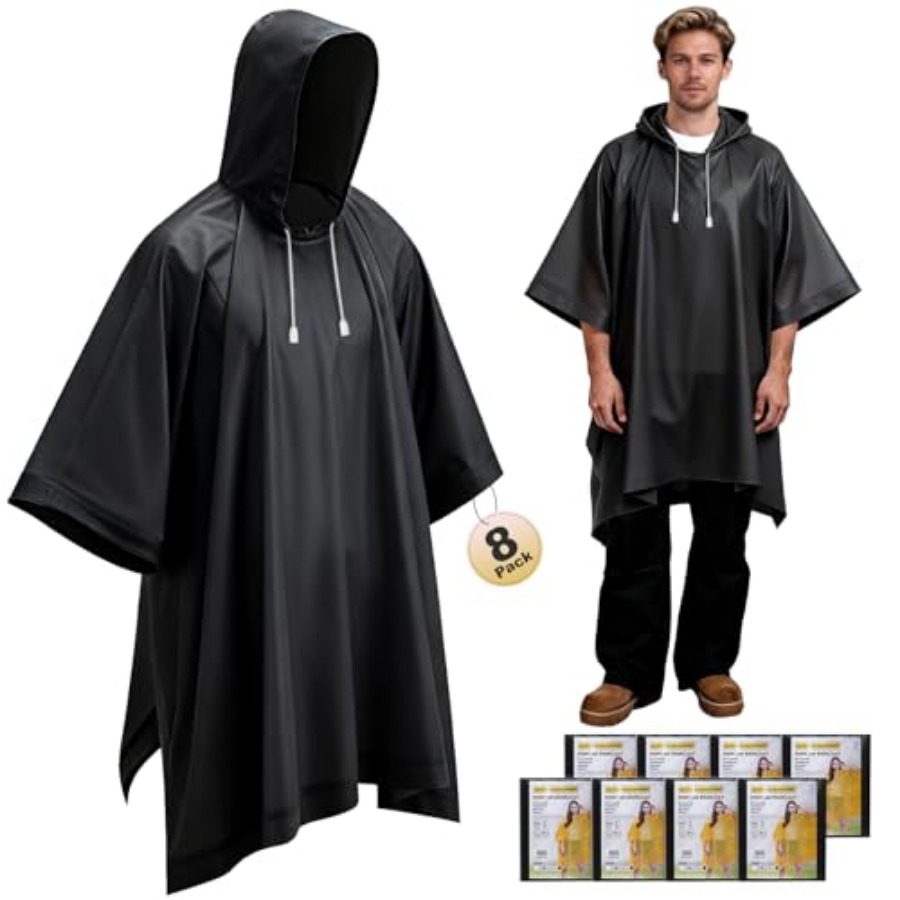 8 Pack Hooded Rain Ponchos for - Emergency Poncho Rain 리뷰 및 가격