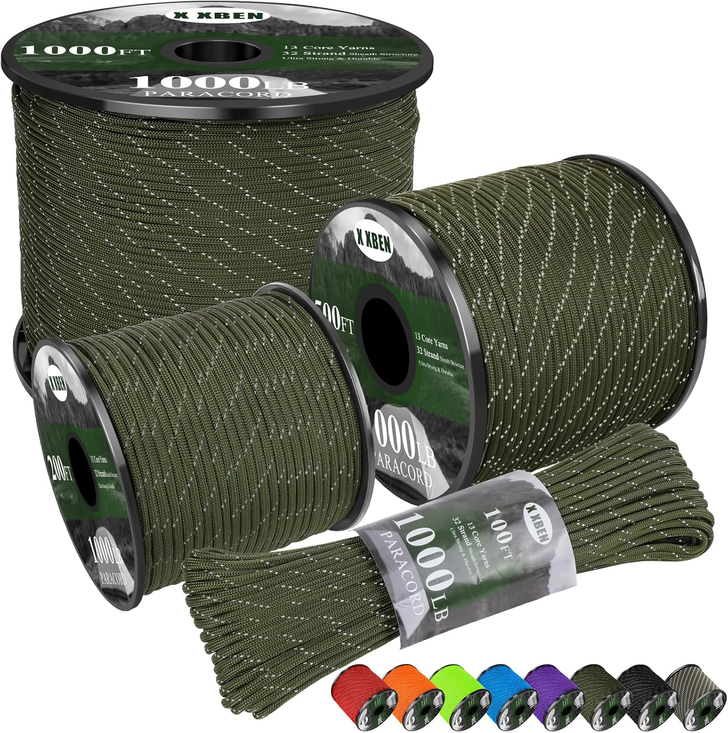 1000lb Reflective Paracord 4mm - Para Cord 1000Ft 리뷰 및 가격