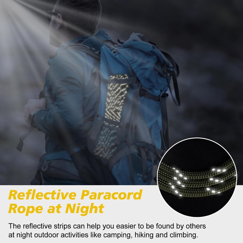 Reflective Paracord 1000lb, 50 - Para Cord 1000Ft 리뷰 및 가격
