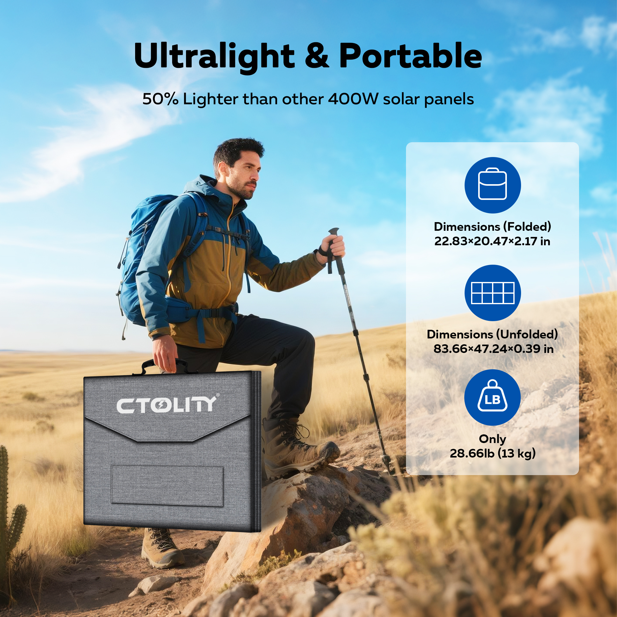 CTOLITY SP400 Portable Solar P - Solar Emergency Charger 리뷰 및 가격