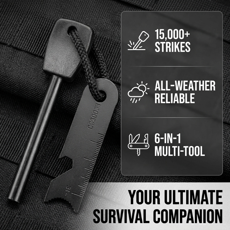 Multi-Function Wooden Handle M - Magnesium Fire Starter 리뷰 및 가격