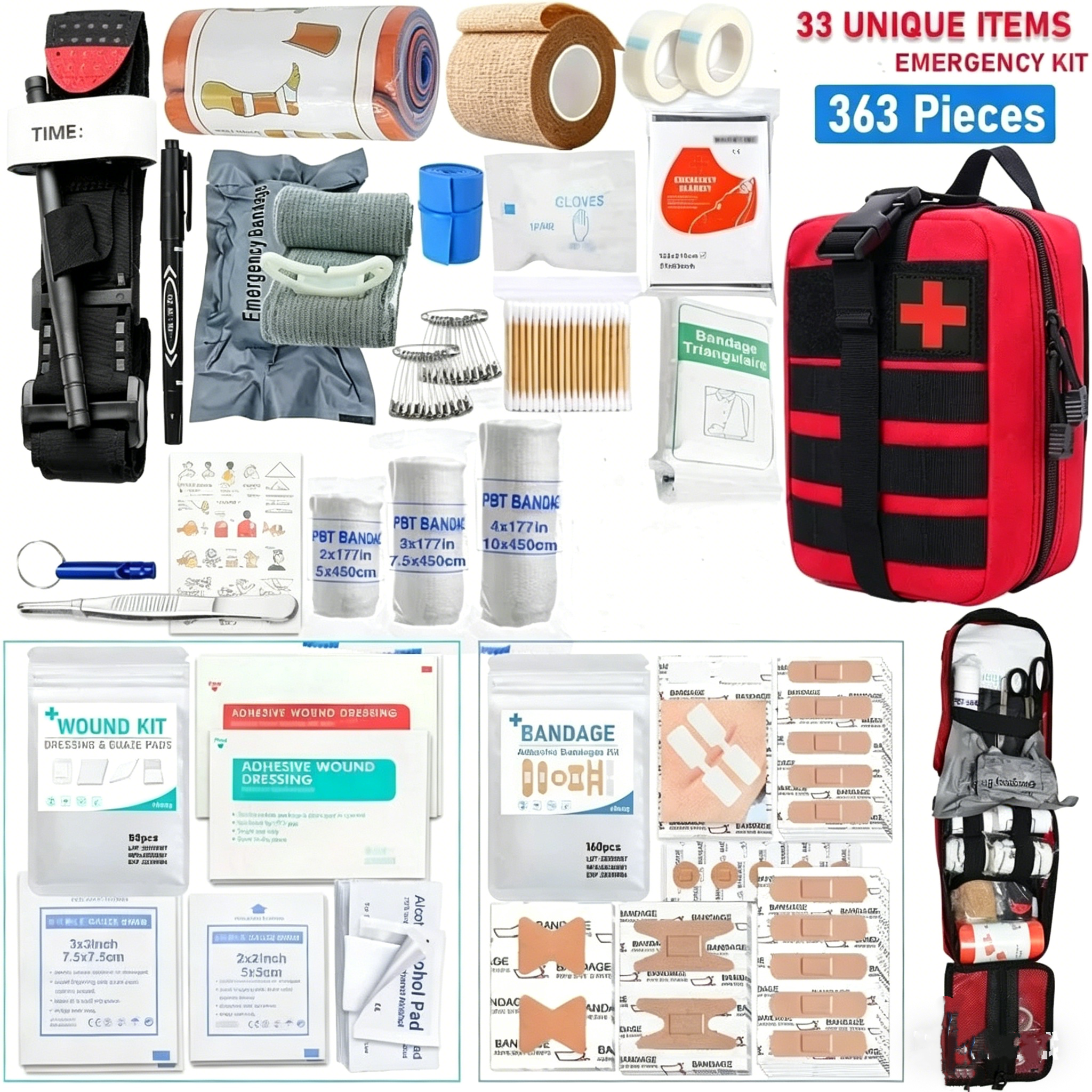363pcs First Aid Kit Bag All P - Bivy Bag Emergency 리뷰 및 가격