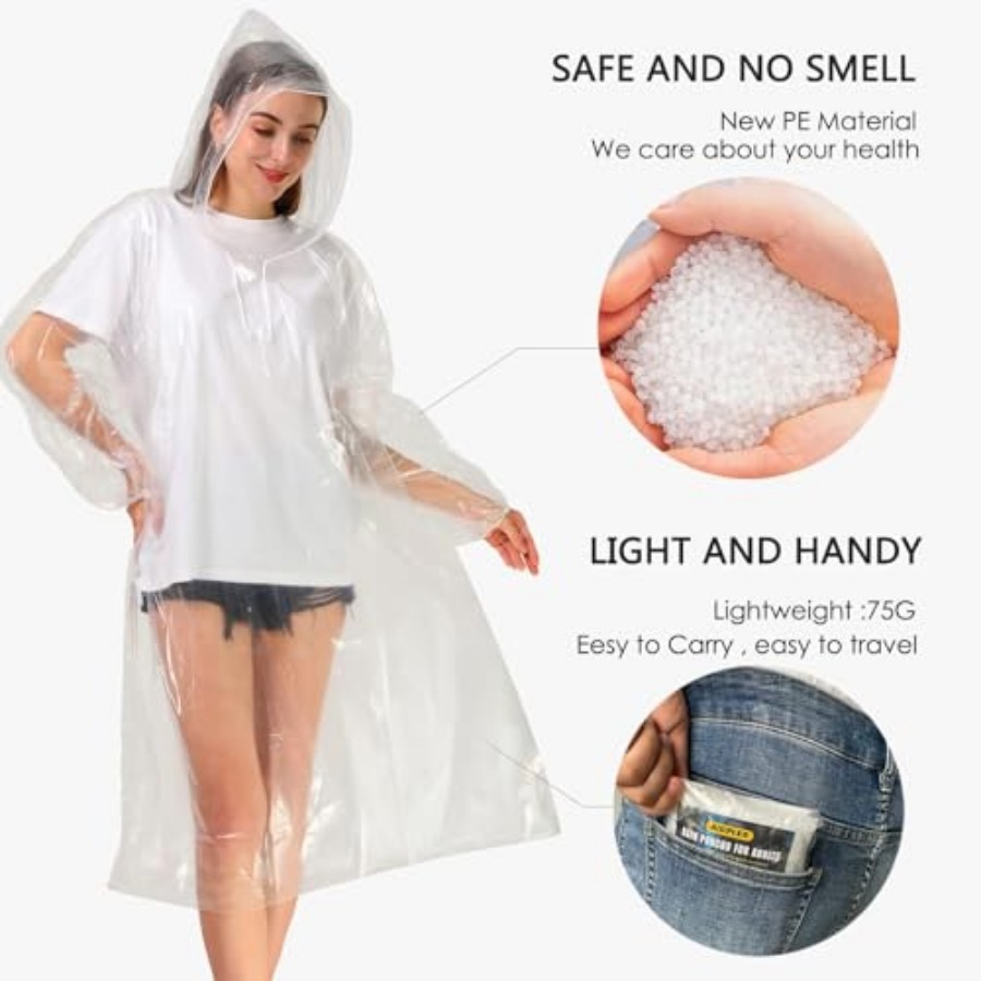 Disposable Rain Ponchos for Ad - Emergency Poncho Rain 리뷰 및 가격
