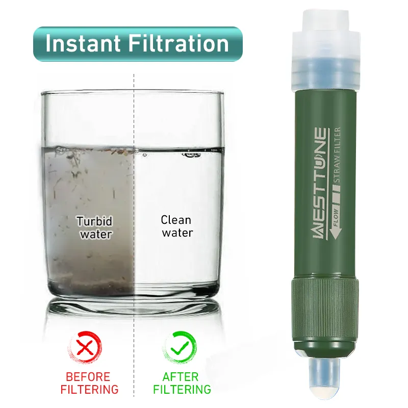 Outdoor Mini Filter Straw Set  - Water Purification Straw 리뷰 및 가격
