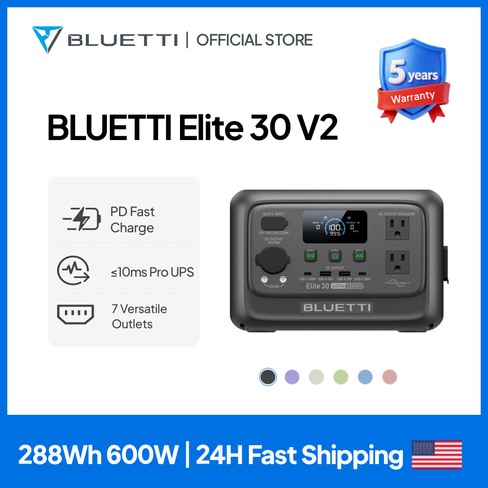 【Renew】BLUETTI Elite 30 V2 Por - Solar Emergency Charger 리뷰 및 가격