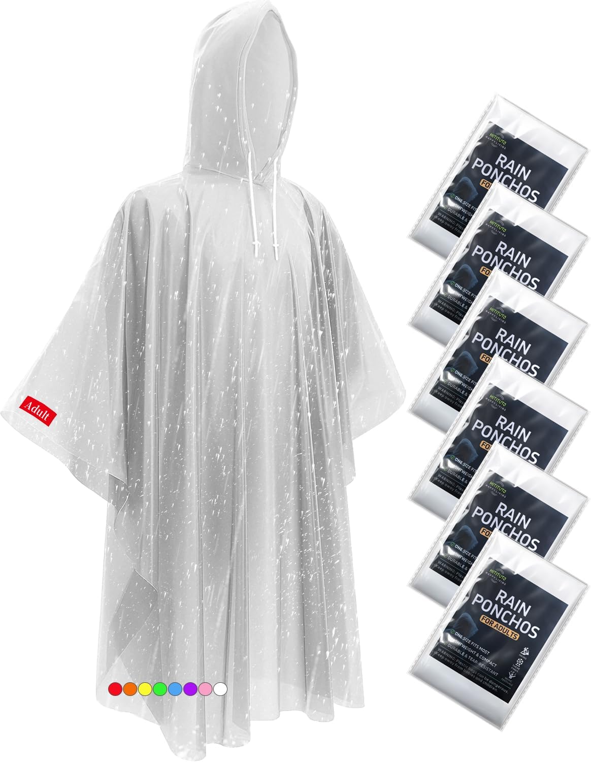 Extra Long Rain Ponchos for Ad - Emergency Poncho Rain 리뷰 및 가격