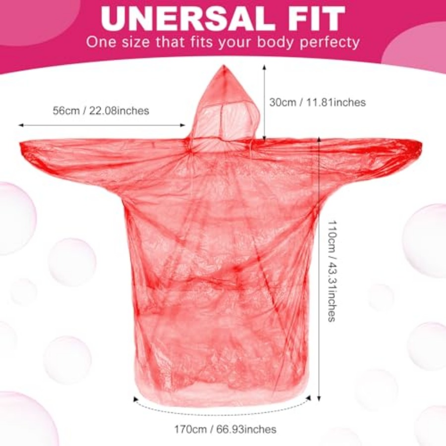 Handepo 100 Pack of Adult Rain - Emergency Poncho Rain 리뷰 및 가격