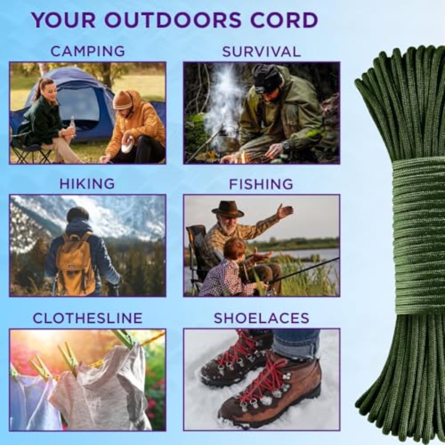 Reflective Paracord Rope 1000  - Para Cord 1000Ft 리뷰 및 가격