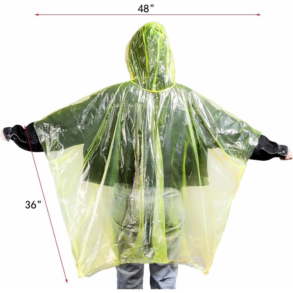 20 Pack Disposable Rain Poncho - Emergency Poncho Rain 리뷰 및 가격