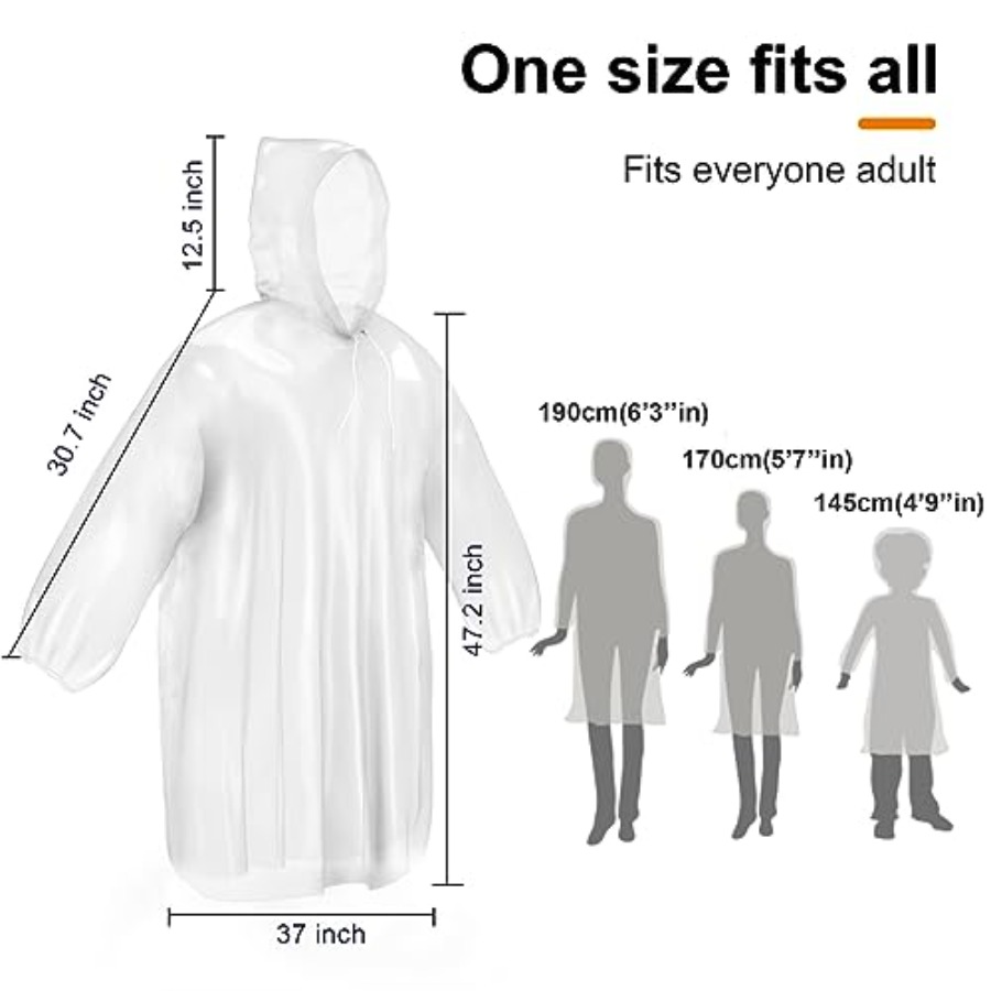 Disposable Rain Ponchos for Ad - Emergency Poncho Rain 리뷰 및 가격
