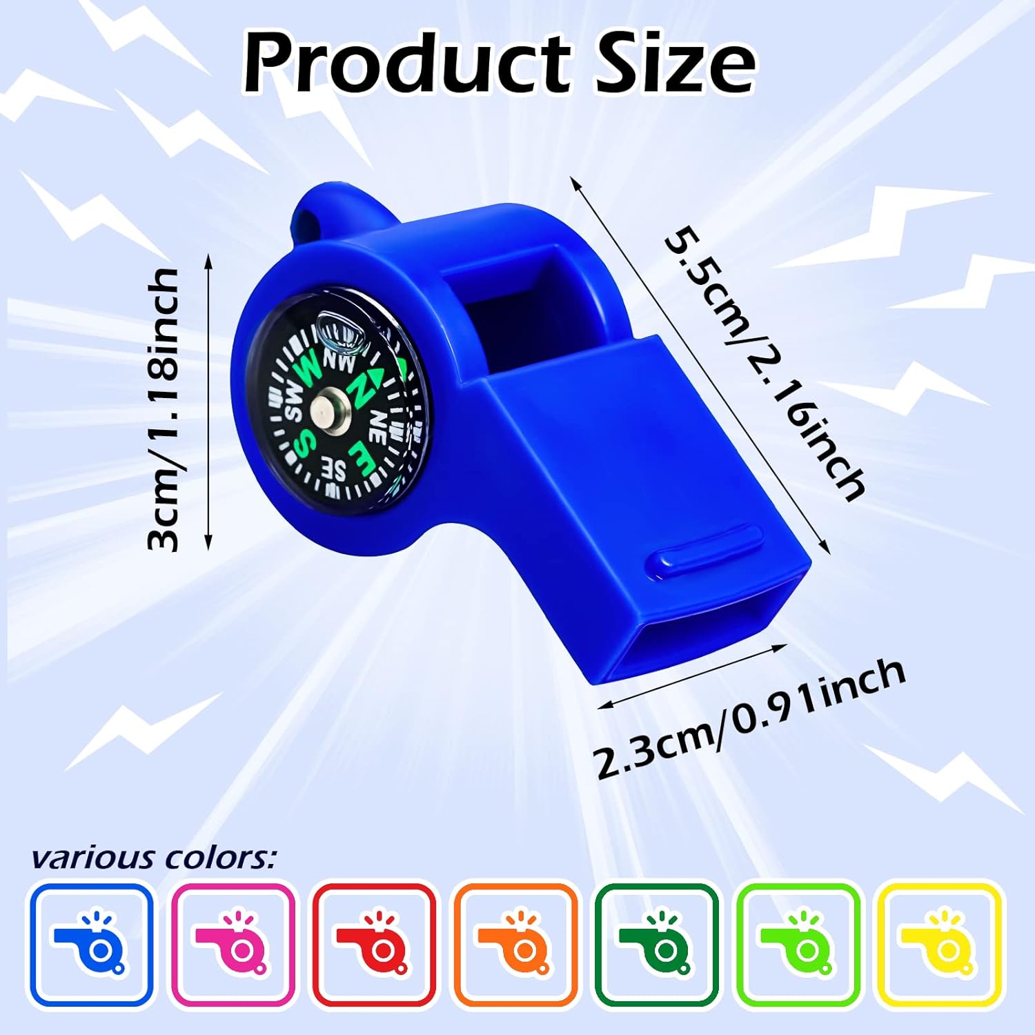7 Pack 2-in-1 Whistle Compass  - Emergency Whistle Loud 리뷰 및 가격
