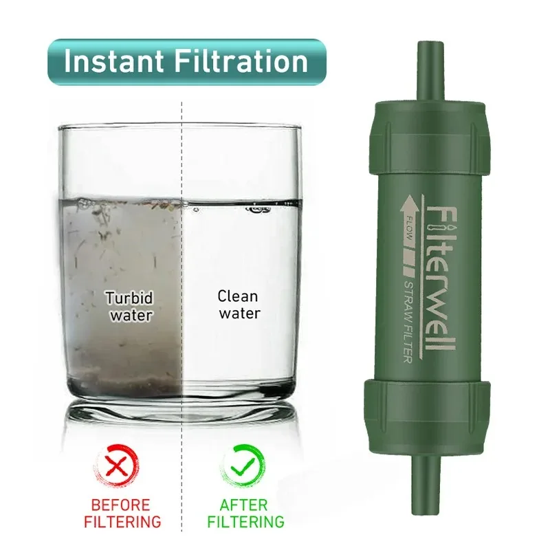 1PC Outdoor Mini Water Filter  - Water Purification Straw 리뷰 및 가격