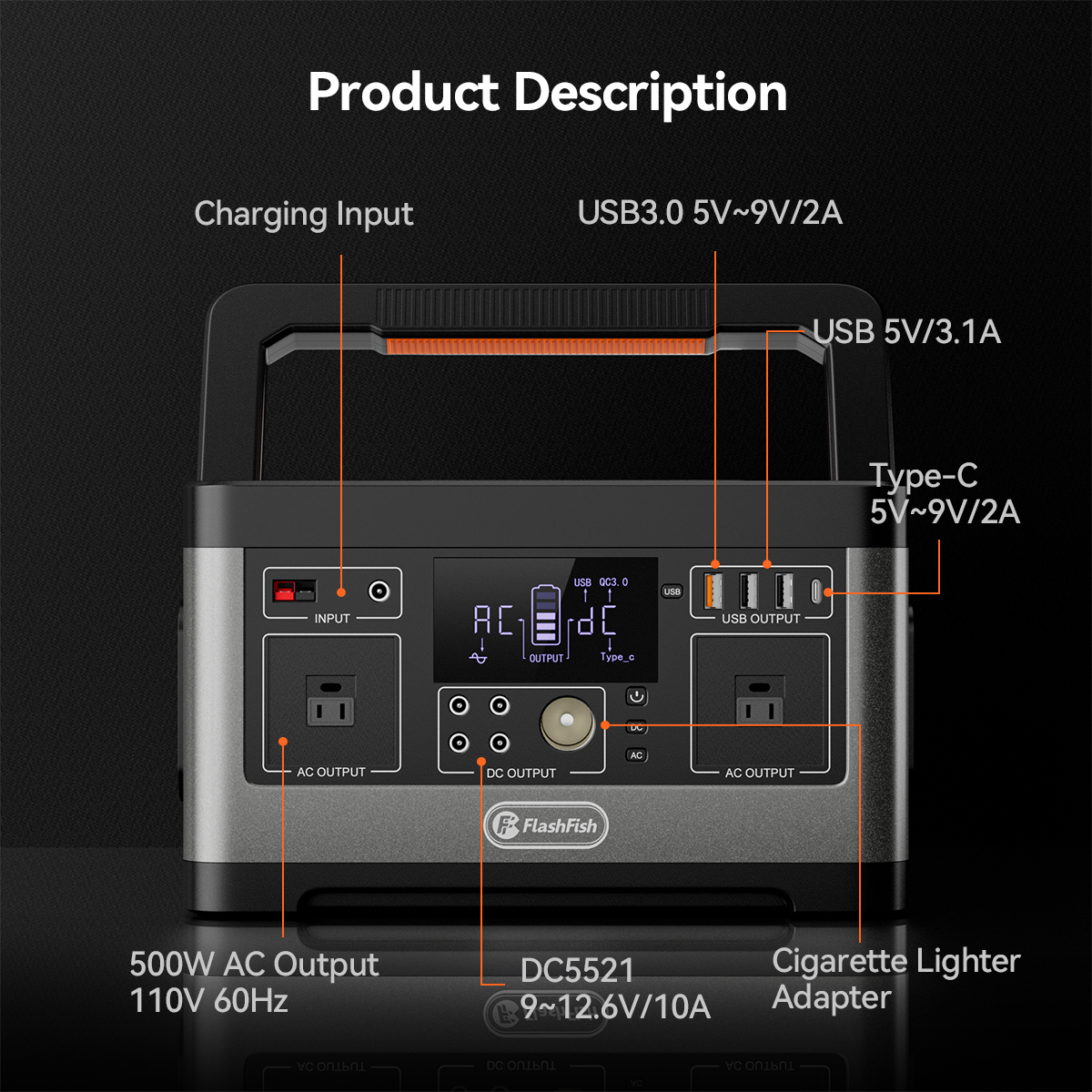 FF FlashFish P63 Portable Powe - Solar Emergency Charger 리뷰 및 가격