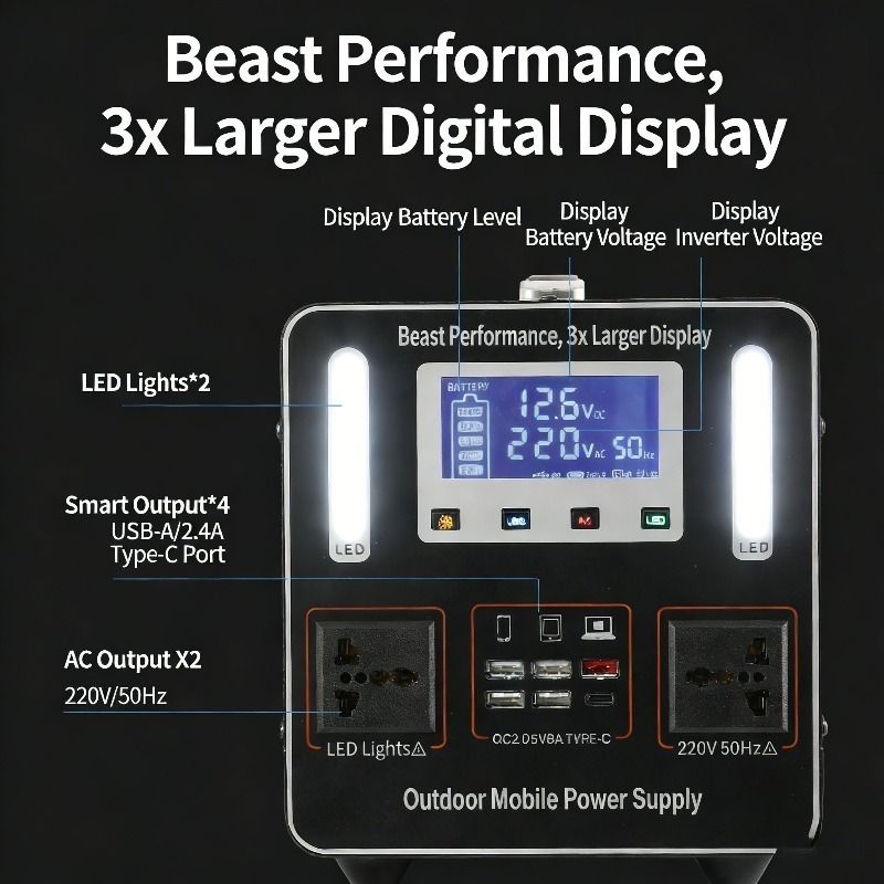 500Wh 500W 220V Portable Power - Solar Emergency Charger 리뷰 및 가격