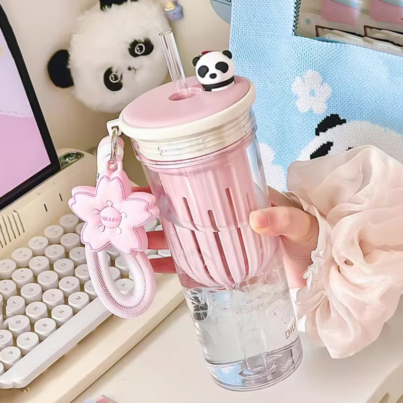 650ml Kawaii Water Bottle With - Water Purification Straw 리뷰 및 가격