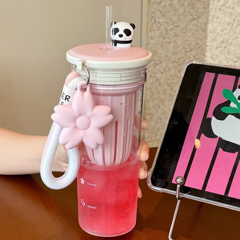 650ml Kawaii Water Bottle With - Water Purification Straw 리뷰 및 가격