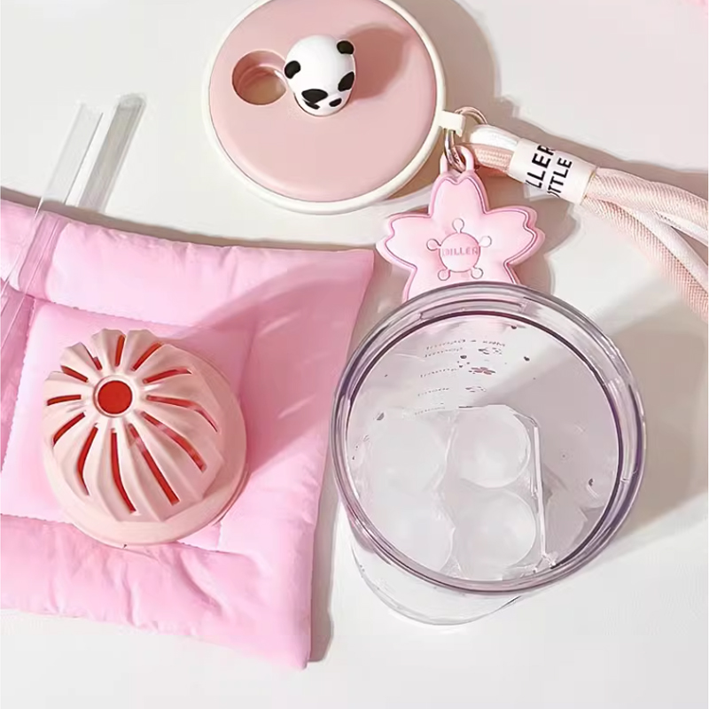 650ml Kawaii Water Bottle With - Water Purification Straw 리뷰 및 가격