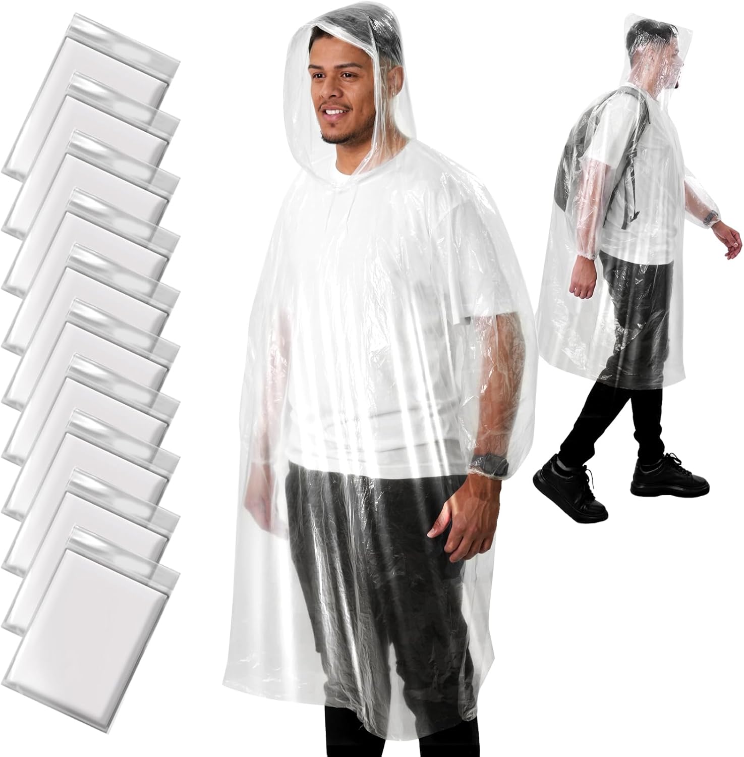 Disposable Rain Poncho for Adu - Emergency Poncho Rain 리뷰 및 가격
