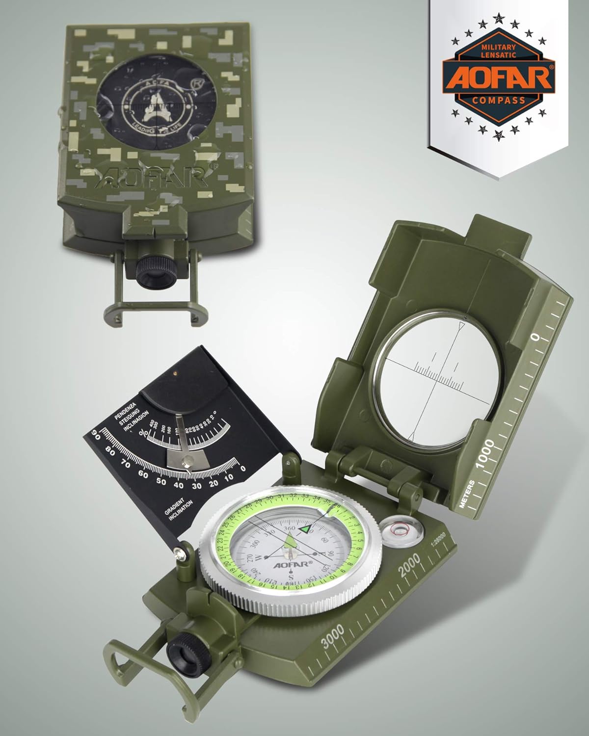 Military Compass for Hiking, L - Compass Lensatic 리뷰 및 가격