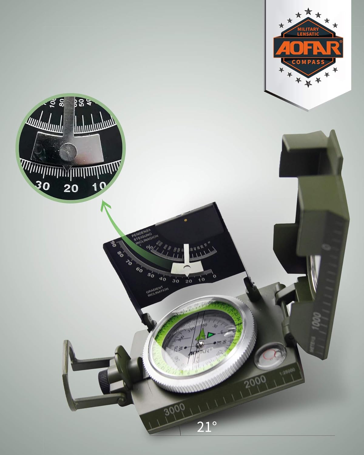 Military Compass for Hiking, L - Compass Lensatic 리뷰 및 가격