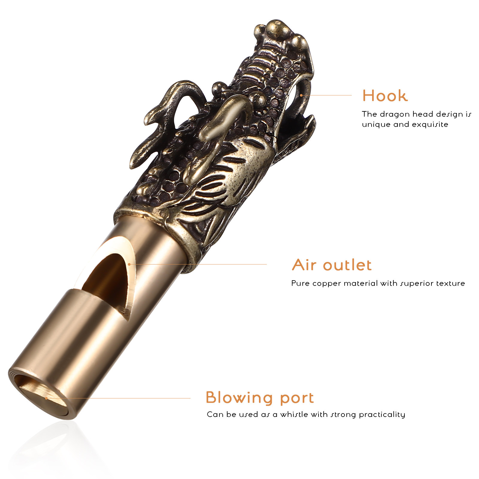 3Pcs Dragon Whistles Brass Vin - Emergency Whistle Loud 리뷰 및 가격