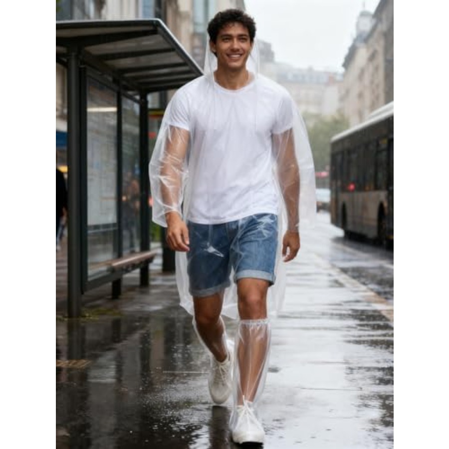 Disposable Rain Ponchos for Ad - Emergency Poncho Rain 리뷰 및 가격