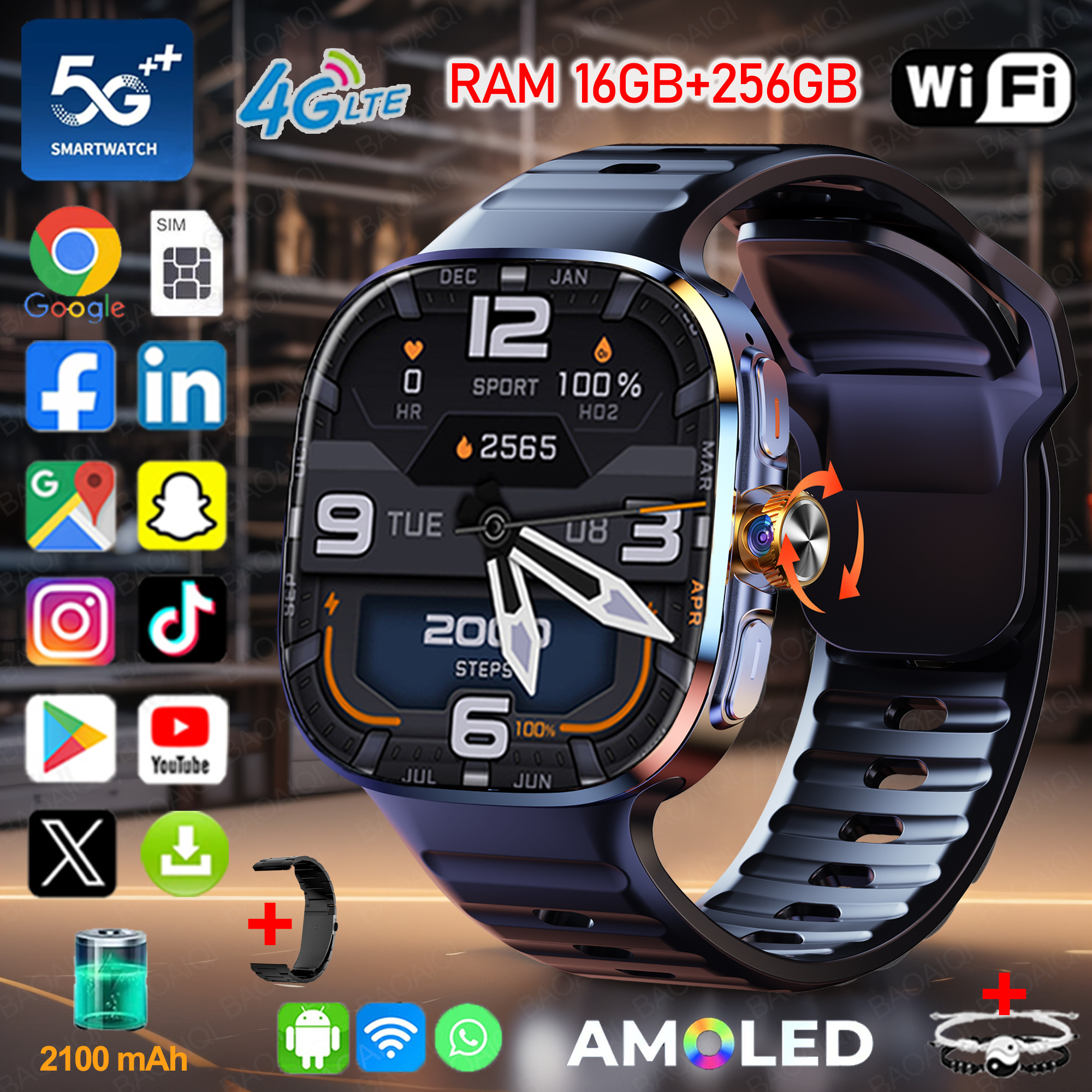 New Large Screen Smartwatch 4G - Compass Lensatic 리뷰 및 가격
